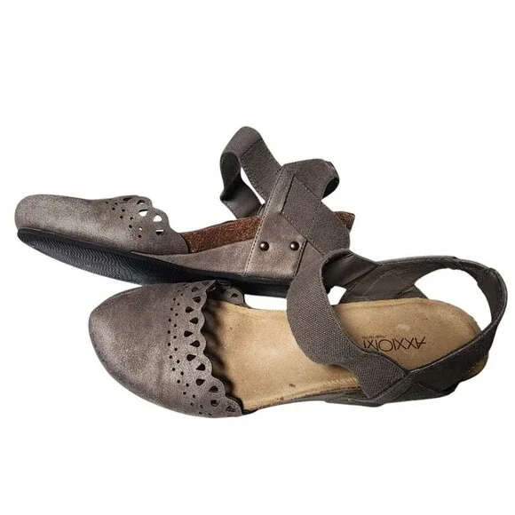 Axxiom Folly Mary Jane Wedges Size 8.5 Pewter - Picture 5 of 10